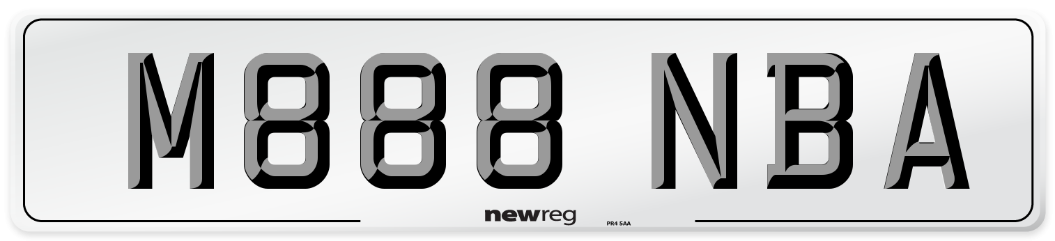M888 NBA Number Plate from New Reg